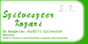 szilveszter kozari business card